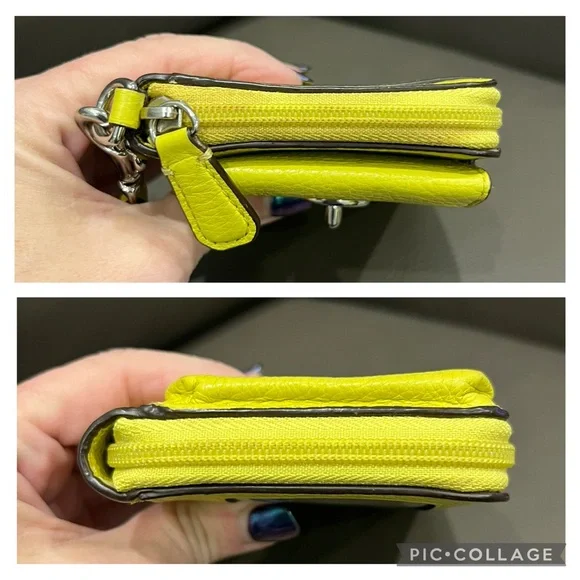 ❌SOLD❌Coach Campbell Leather Wallet Wristlet Case Phone Holder - Picture 6 of 7